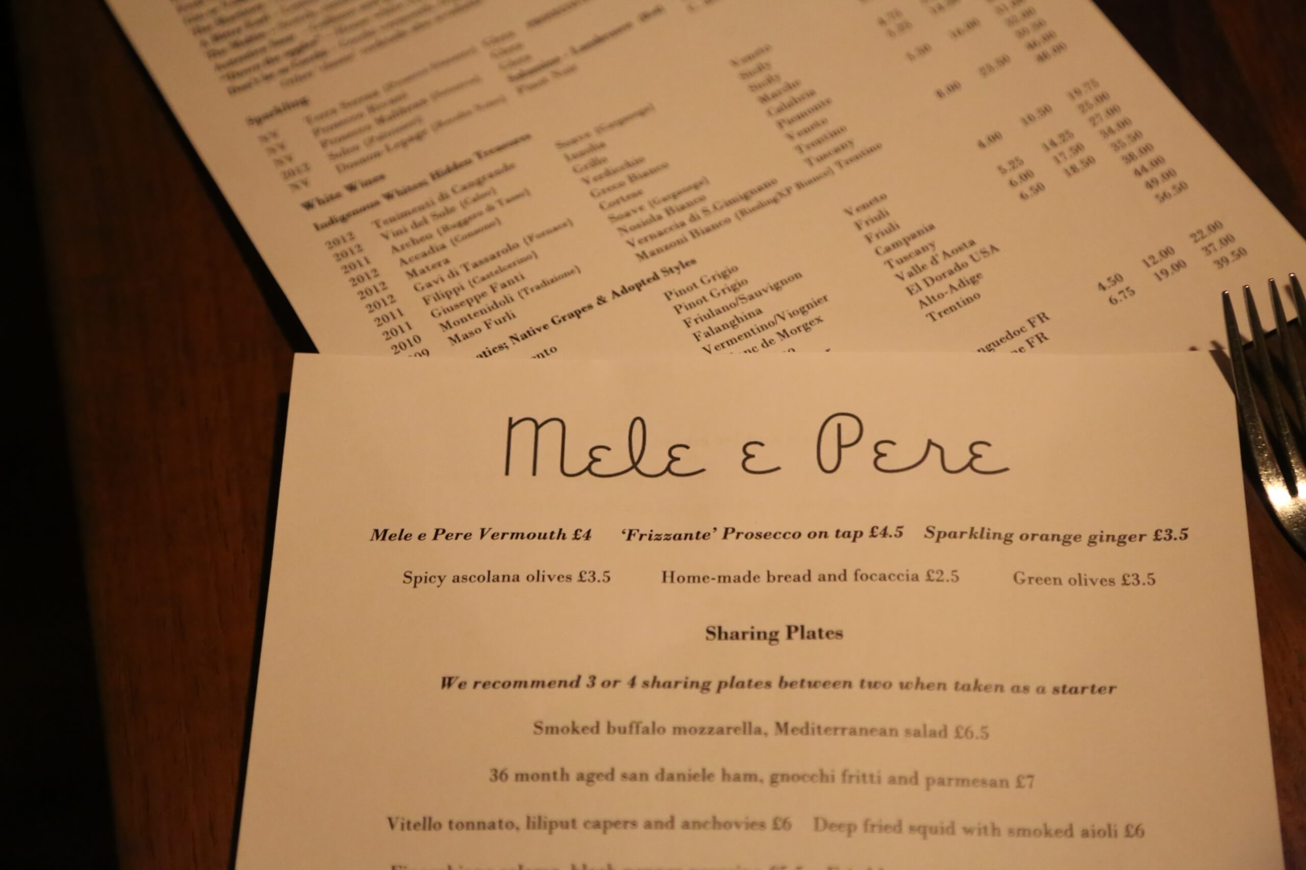 Mele e Pere, best italian food in london, italian food, italian restaurants, italian restaurants in London