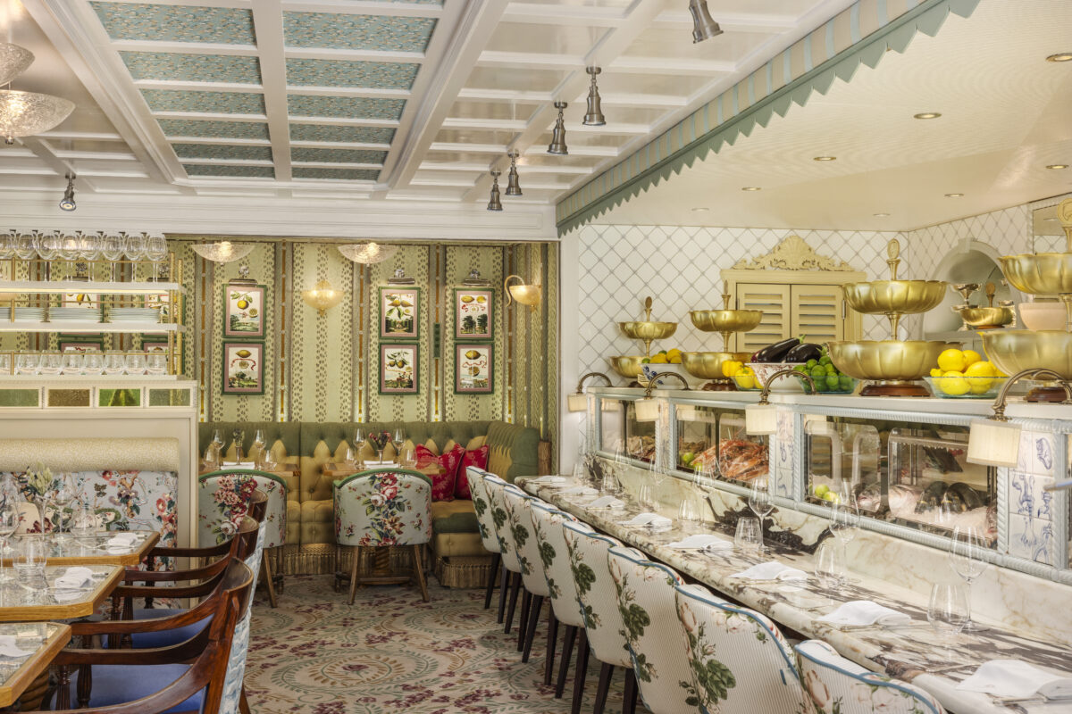 best new restaurants in London, Seafood dining room at Lilibet’s Mayfair with turbot pil pil and British heritage design