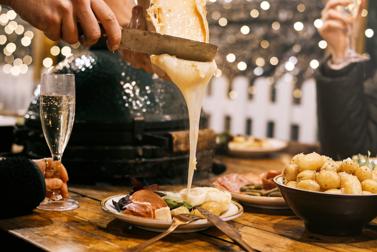 Raclette and Alpine-style dining at The Chalet, Somerset House ice rink