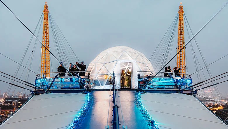 Picture of exterior of O2 Snow Dome